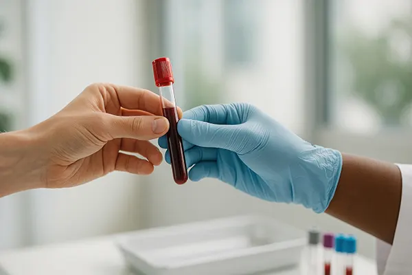 Blood test healthcare interaction Acne Lesions and Scars